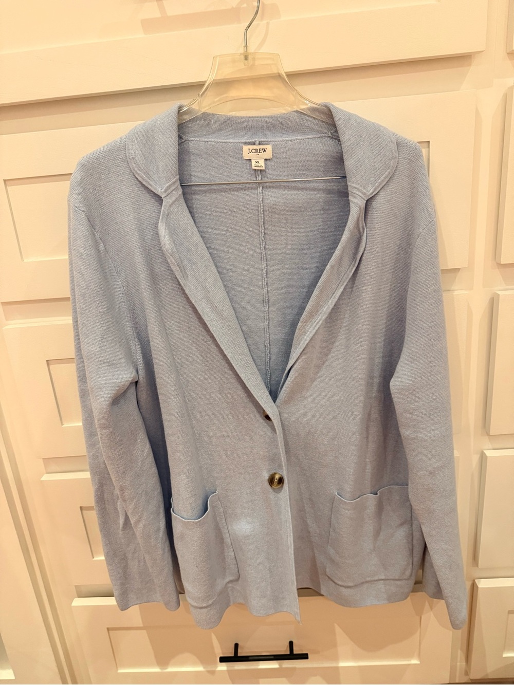J. Crew Light Blue Knit Sweater Blazer